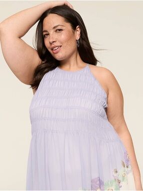 Torrid Size 26/28 Lavender Floral Maxi Dress NWT | Plus Size 4X Spring Dress